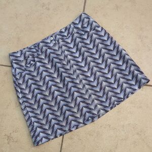 Slazenger Patterned Blue White Arrows Golf Skort Shorts Skirt - Size 2